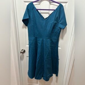 Women’s Teal Vintage-Look Dress Size 2XL